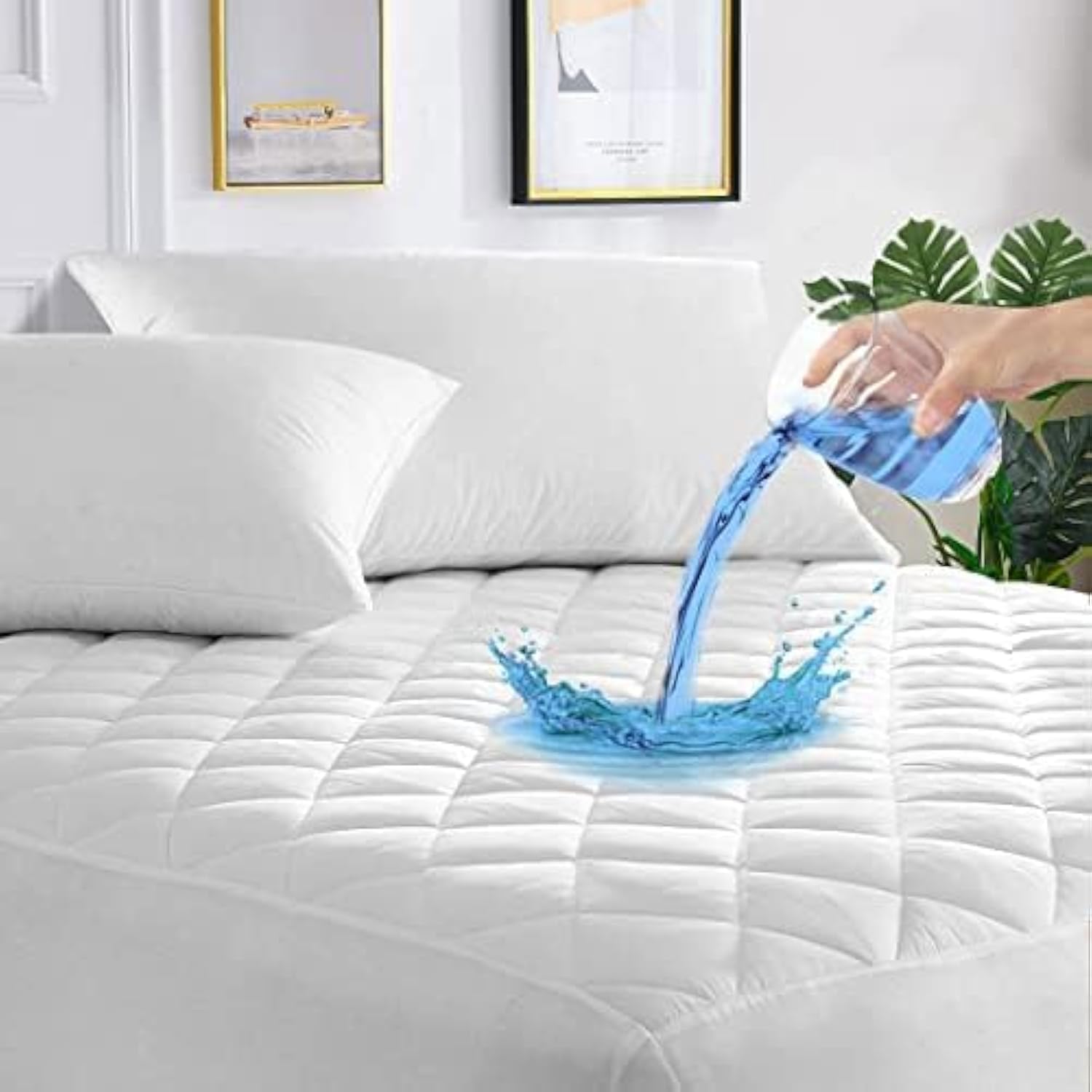 Casabella Quilted Waterproof Mattress Protector - Extra Deep, Absorbent, Breathable Fully ...