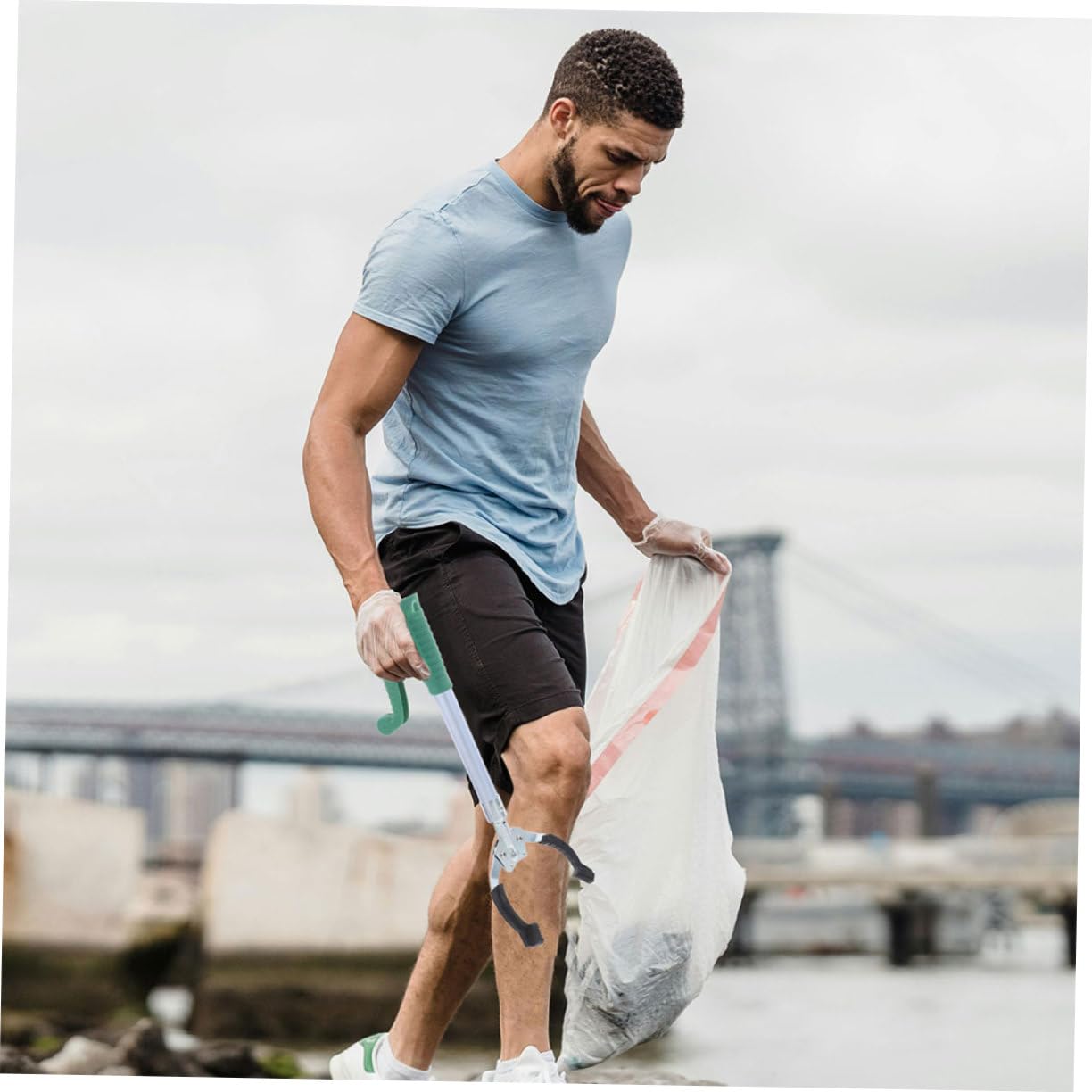 HAPINARY 2 Pack Plastic Trash Grabbers Portable Reacher Tool for up Sticks Senior Heavy Duty Claw Grabber Pickup Tool