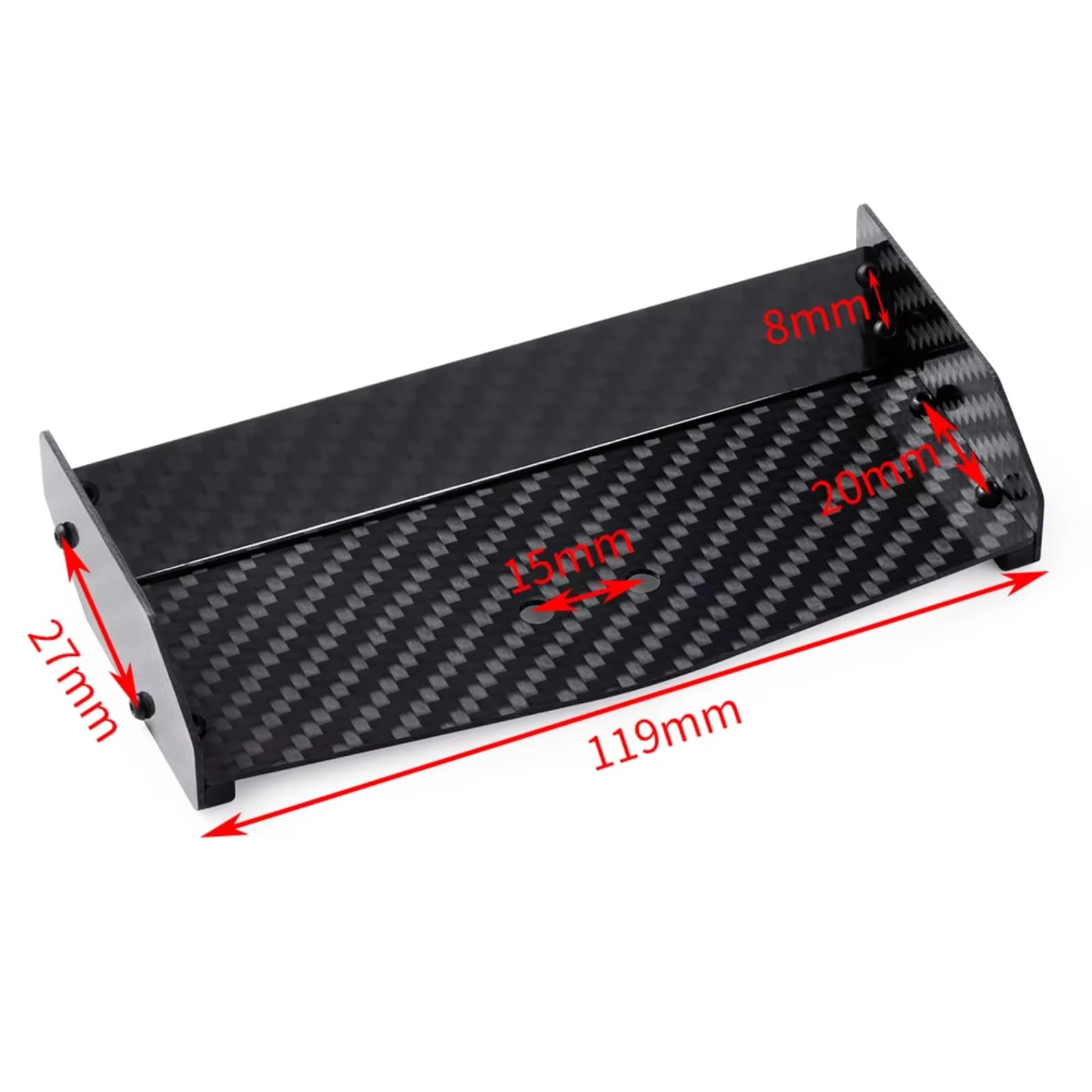 Pour Mini-B 2WD 1/16 1 Kit D'aileron Arrière Fibre Carbone Pour Buggy/camion RC pièces De Rechange RC Voitures Pièces