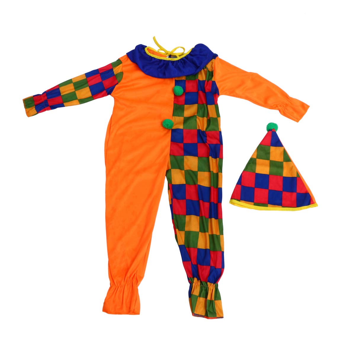 Buy Amosfun Clown Costume Cospaly Clothes Halloween Outfit Kids Spots ...