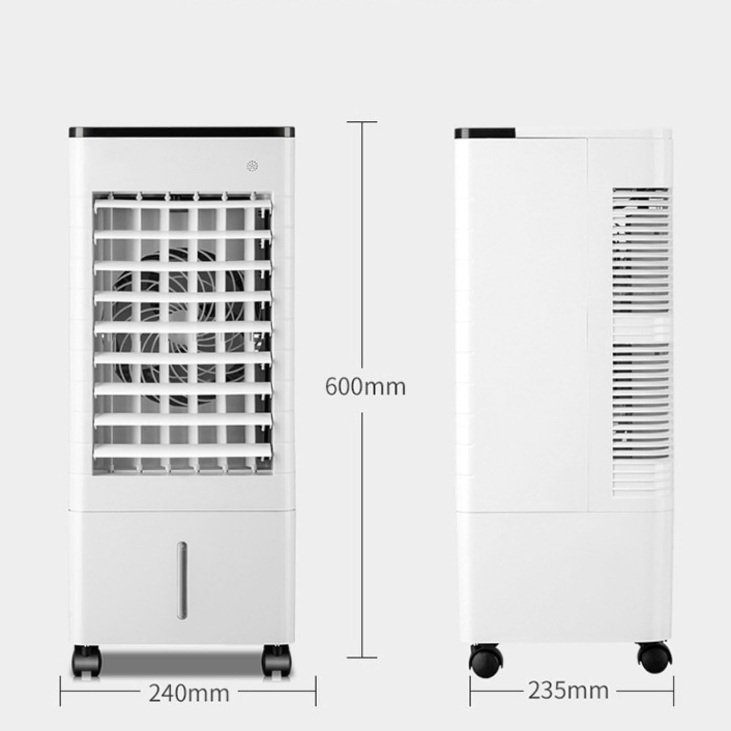 Raffreddatore d'Aria, Portatile 3-in-1 da 9l, Timer di 15 Ore, 3 Impostazioni di Velocità, Oscillazione a 90° con 4 Cristalli di Ghiaccio, Raffreddamento a Basso Consumo Energetico per Uso Interno e i