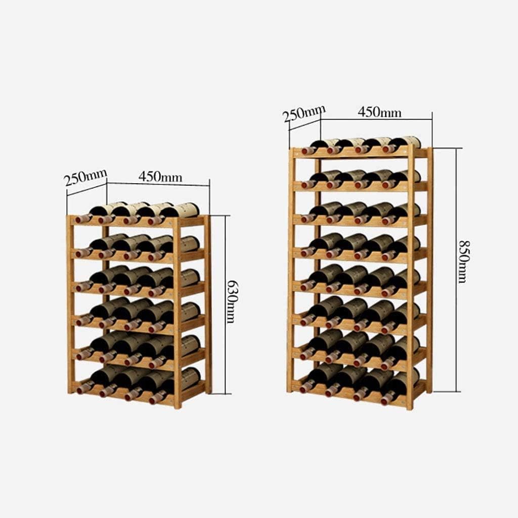 Bottle Rack Wine Rack Can Store 24/32 Bottles, 6/8-Tier Bamboo Wine Shelf, Bottle Shelves Organiser