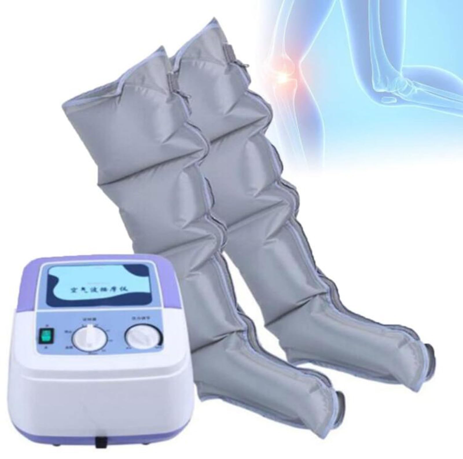 Botas De CompresióN De Aire,Masajeador NeumáTico De Piernas,Dispositivo De Ondas De Aire para Masajeador NeumáTico De Piernas,para Linfedema, CirculacióN, HinchazóN, RelajacióN Four Chambers