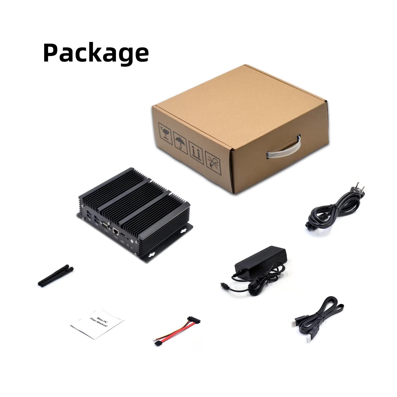 WEIDIAN Firewall PC, Firewall Micro Appliance 2.5G, Lüfterloser PC 6 RJ45 2.5GbE Port, Industrie Appliance Core i3-8140U, HD, USB3.0, WiFi, SIM Slot, Compatible with OPNsense etc(8GB RAM 256GB SSD)