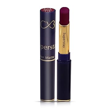 CVB LM-206 SuperStay No Transfer Matte Lipstick, Waterproof and Full-Pigmented, Transfer-Proof Smudge-Proof Lip Colour (716 HEROINE, 3.5g)