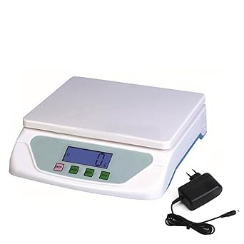 AmtiQ Plastic Digital Electronic TS 500 15 kg with adapter Kitchen Weighing Machine (off-white)