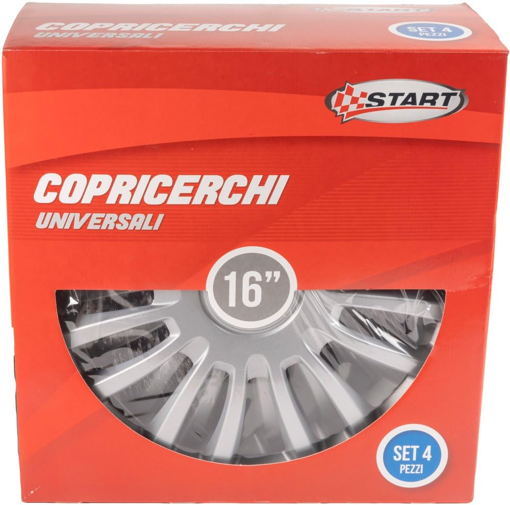 Start Set copricerchi auto grigi monza 16'' 4 pezzi in ABS