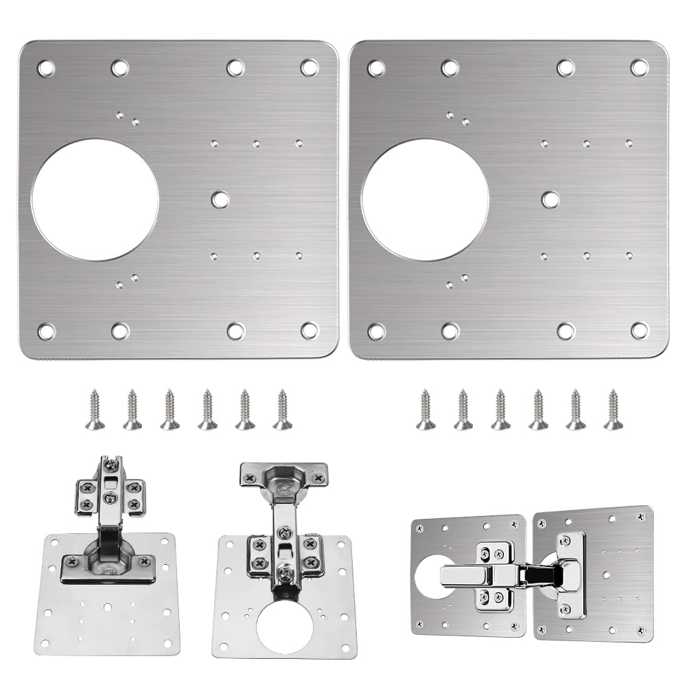 Flintronic 2PCS Hinge Repair Plate, Stainless Steel Hinges Repair Brackets — Amazon image 7