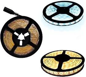 Fita LED Rolo Iluminação Decorativa 2835 Rolo 5 Metros 60 Leds Por Metro Cor Branco Quente, Branco Neutro e Branco Frio Revestimento de Silicone Com Fita Dupla Face Para Fixação Linha PREMIUM ONYK (Branco Frio)