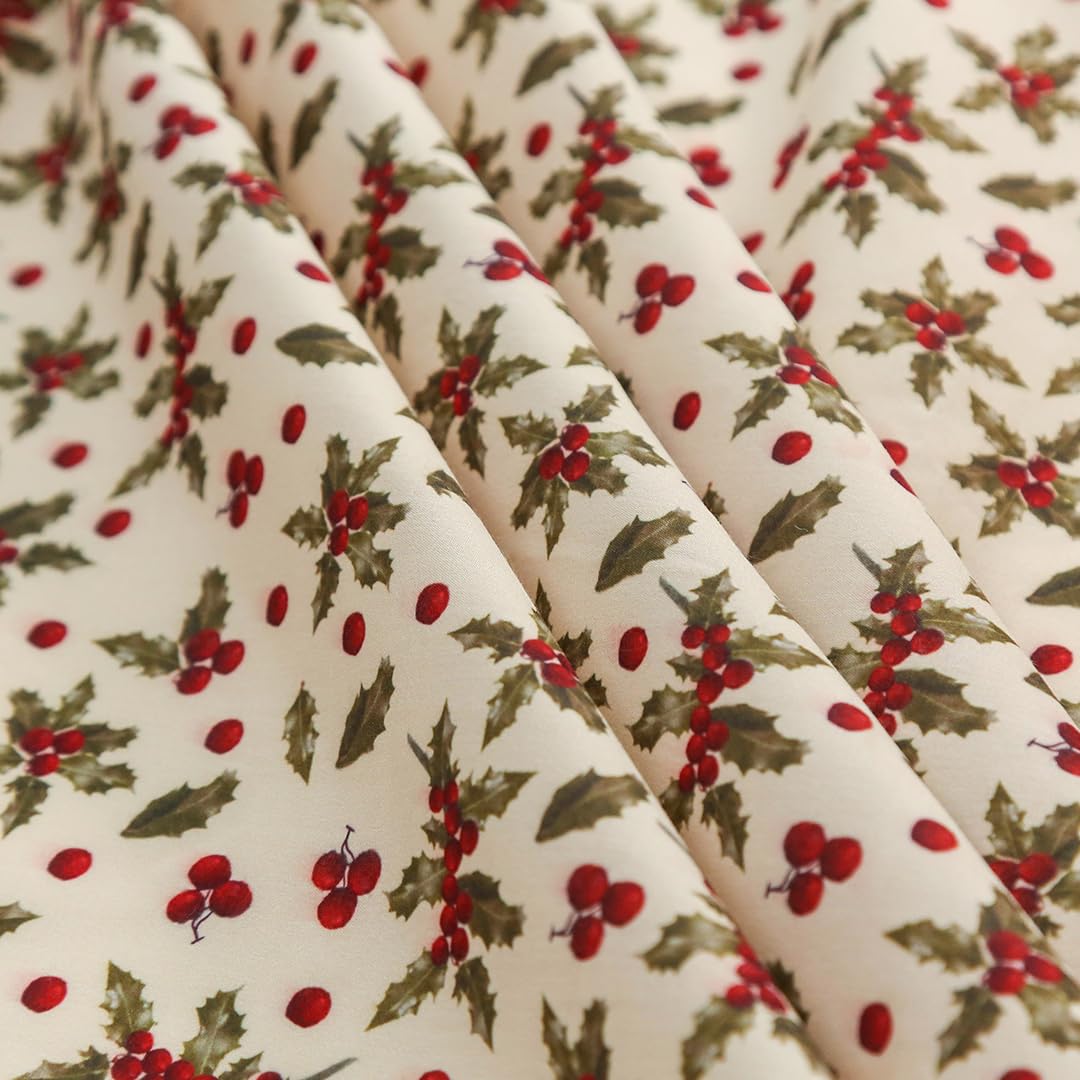 Tela de algodón estampada navideña (50-200) x 150 cm for coser, acolchar, patchwork y bricolaje.(1,150x200cm)