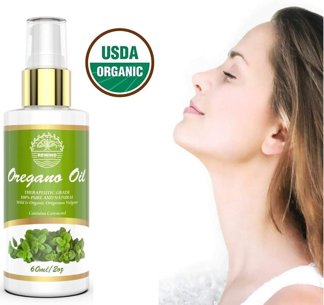 Oregano Oil Organic 2oz Pure Essential Oil Natural Wild Now Carvacrol Oreganol Oil Pump Spray Easy to Apply No Mess 60ml 2Floz : Health & Household
