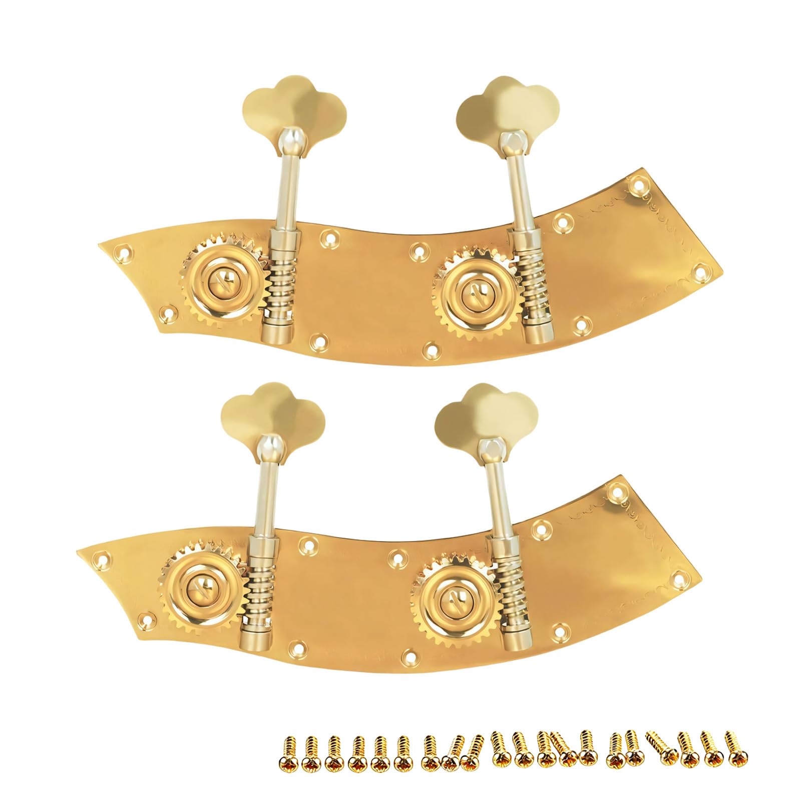 Clavijas de afinación de bajo, cabezal de máquina de guitarra, doble engranaje de metal, clavijas de afinación de instrumentos de cuerda, accesorios de guitarra, máquinas de bajo, doble engranaje de