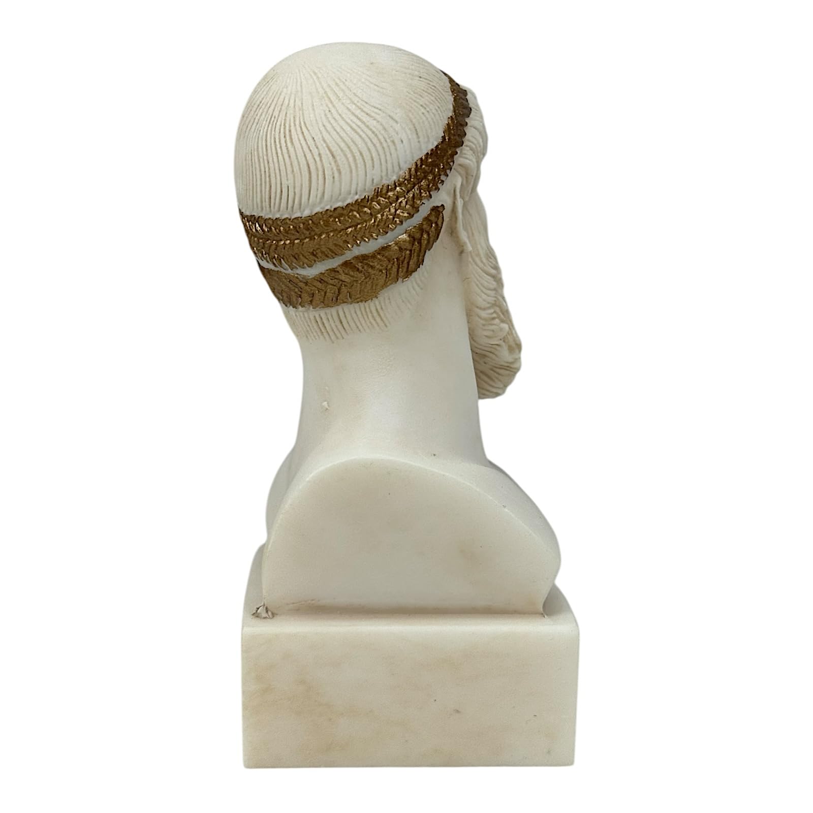 Poseidon Popiersie – grecki rzymski bóg morza, ręcznie robiona odlewana szara rzeźba alabastrowa, mała 12,9 cm