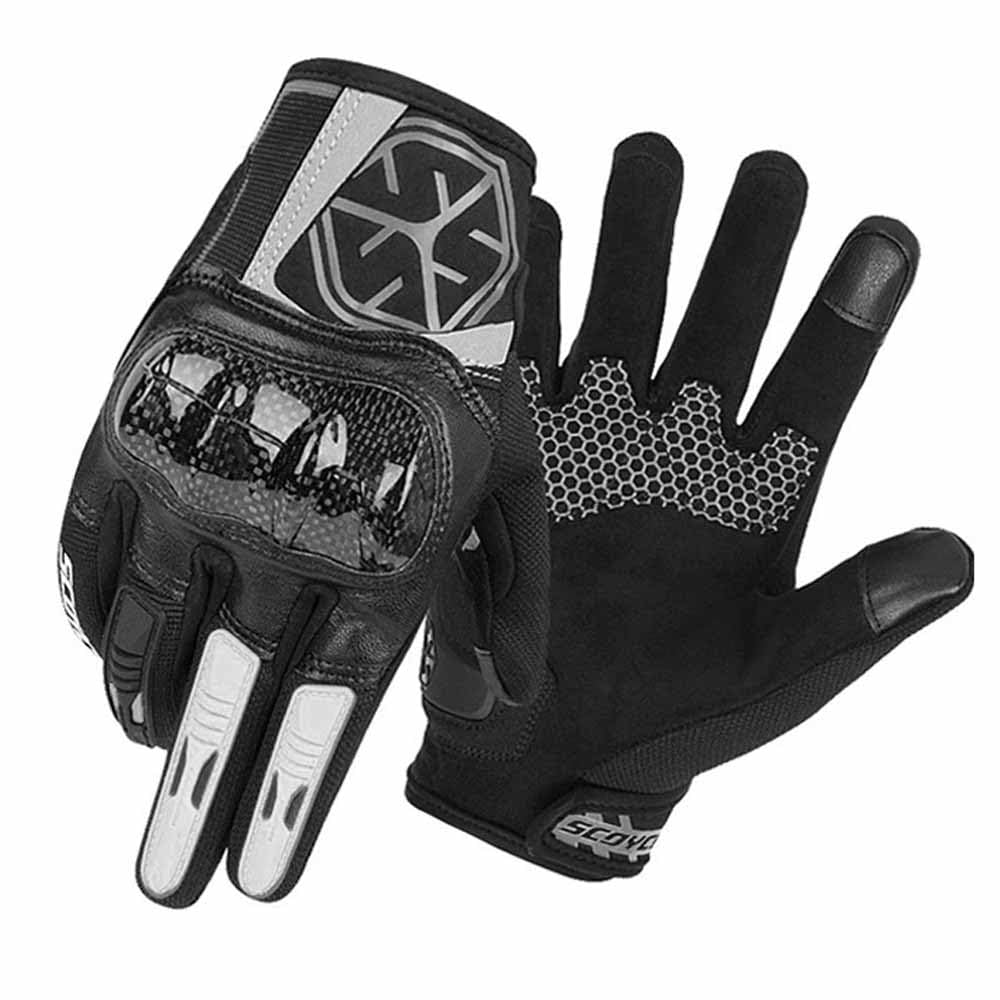 2 PCS Motorcycle Gloves for Yamaha Star Raider 2008 2018 Full Finger Touchscreen Gloves All Seasons Lightweight Glove