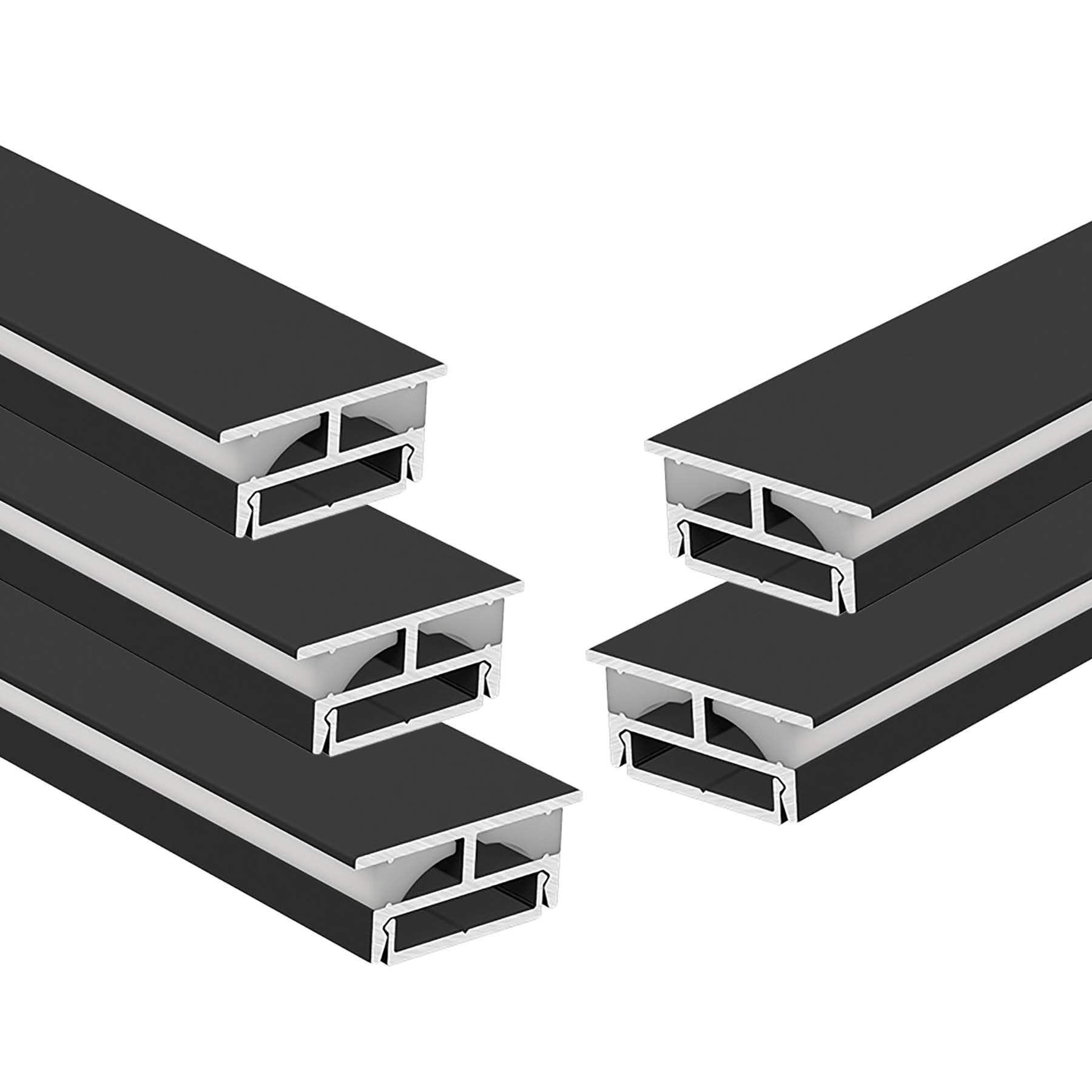 G.W.S® Wall & Coving LED Profile, 5-Pack Aluminium Channel for LED Strip Light, 1 Metre 23mmx10mm (352)