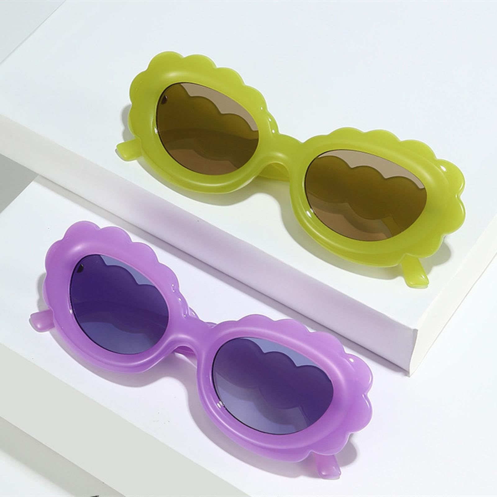 Modne nieregularne okulary przeciwsłoneczne z kociego oka dla kobiet mężczyzn unikalne fioletowe trendy Uv400