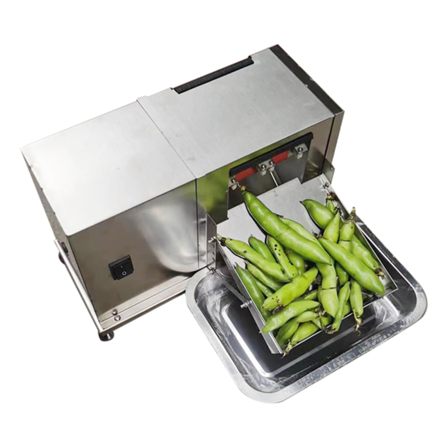 Macchina semiautomatica per fagioli - Design in acciaio inossidabile con interruttore autobloccante per sbucciare efficacemente piselli, fagioli di soia ed edamame