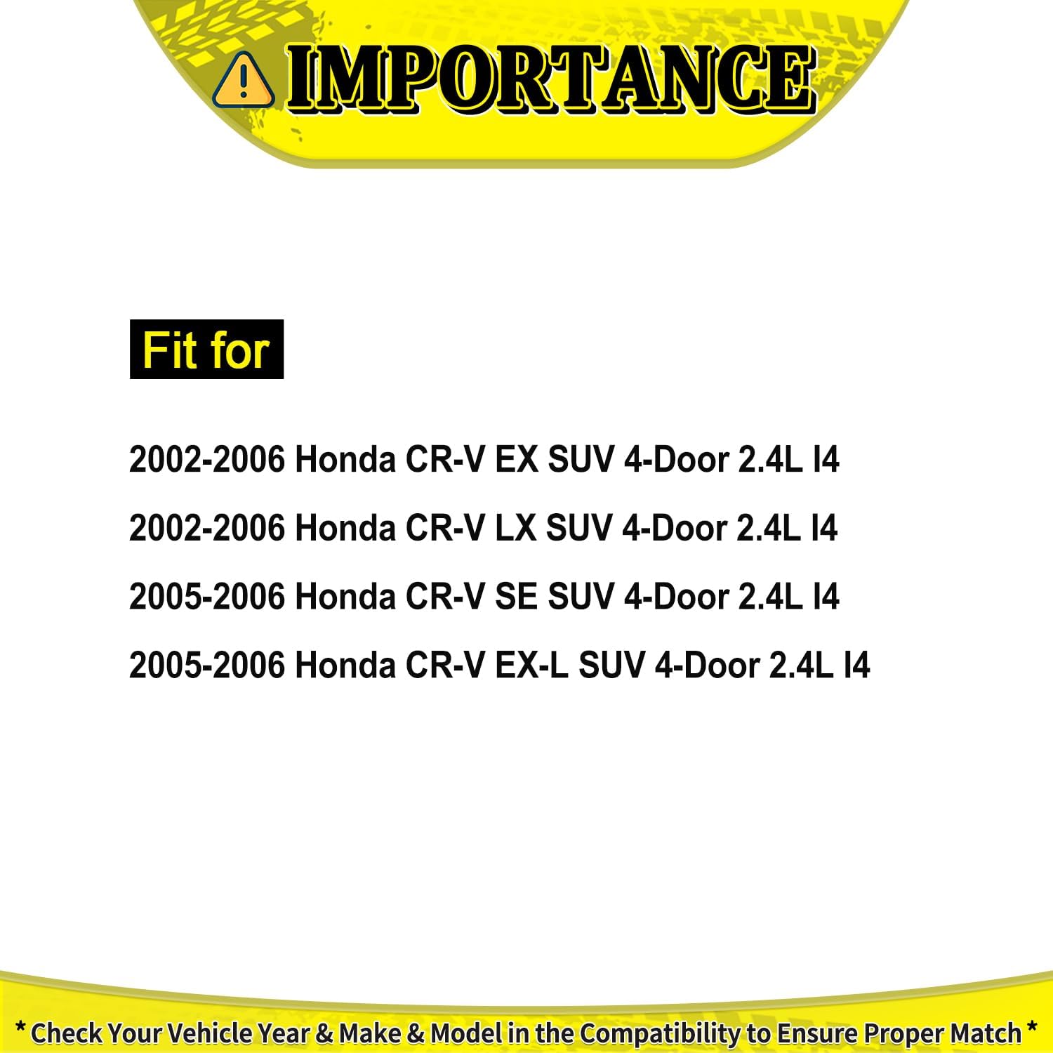 Maxfavor Front CV Axle Shaft Assembly fit for Honda CR-V CRV 2006 2005 2004 2003 2002, L4 2.4L, LX EX SE EX-L Models, CV Joint Axle Shaft Front Passenger Driver Side