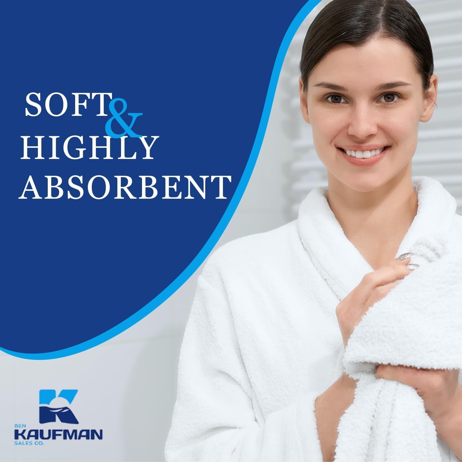 BEN KAUFMAN SALES CO Custom Monogrammed Hand Towels for Bathroom - Set of 2, 100% Cotton, 17