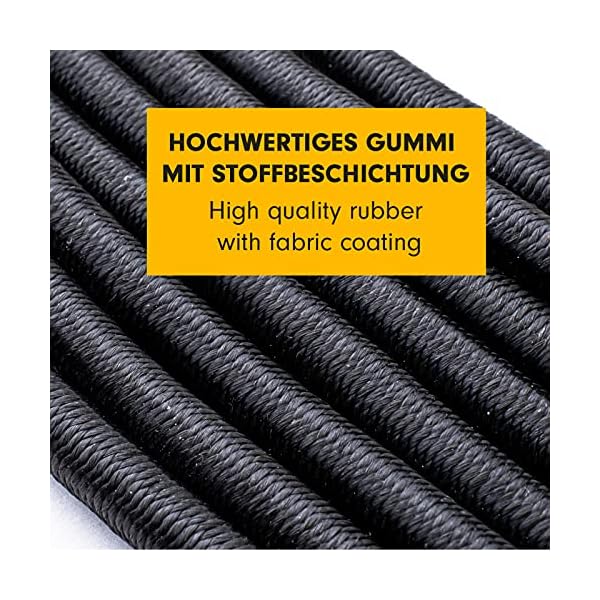 PRETEX 12er-Set Spanngummi mit Haken, in 4-LÃ¤ngen, schwarz - GepÃ¤ckspanner - Expander mit Haken - Spanngurte - extra stark fÃ¼r unterschiedliche GepÃ¤ckarten – Bild 6