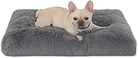 Vista 49 de Bedfolks Cama de Perrera de Felpa Impermeable para Perros, Funda Extraíble Lavable, Almohadilla de Piel Sintética para Perros y Gatos Pequeños, Negro
