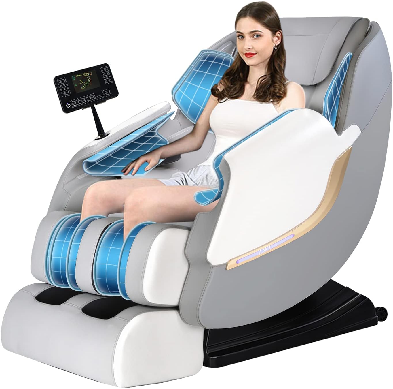 ZMZ Massage Chair Full Body Zero Gravity Shiatsu Massage Recliner with 8 Fixed