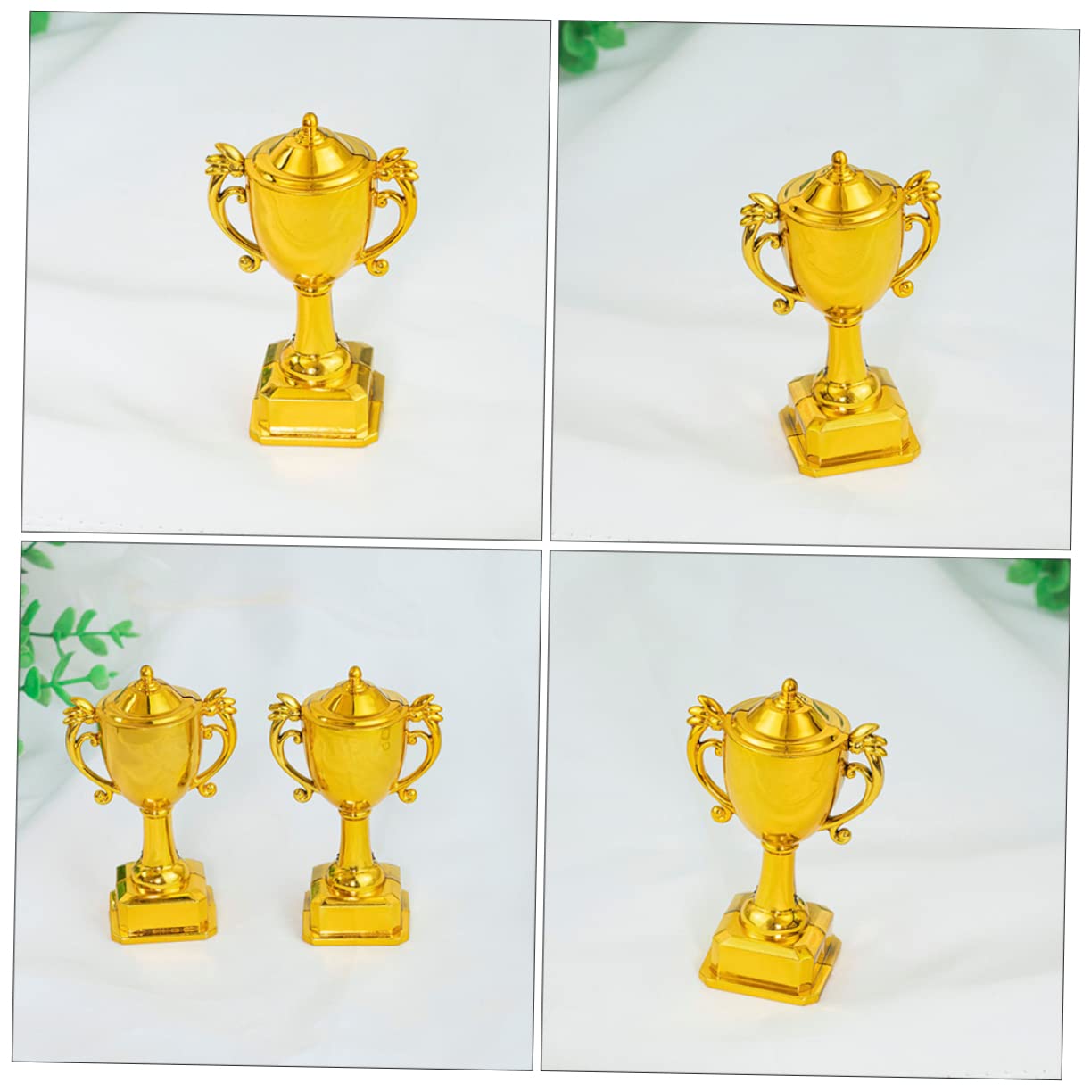 HONMEET Trophy Shaped Cake Topper Gold Mini Trophy Cupcake Picks for Competition Celebration Party Decorations 3.35X1.97 Inch Non-Edible - Image 2