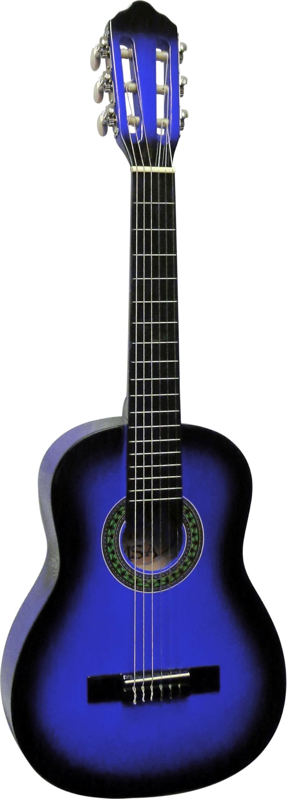 31 Zoll Kindergitarre Konzertgitarre in Blau Schattiert für Kinder Nylonsaiten