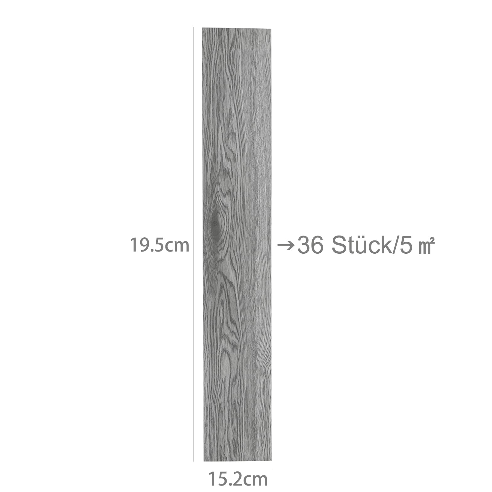 INMOZATA Revestimiento de suelo de PVC autoadhesivo, 36 baldosas/91,5 x 15,2 cm, 5,01 m², suelo de vinilo autoadhesivo, grosor 2 mm, impermeable, para cocina, baño, casa, baldosa, roble gris