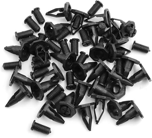 Amazon Uxcell プラスチックリベット 穴12mm 車用 フェンダー プラスチック リベット プッシュピン ファスナー クリップ リテーナー ブラック 30個入り ボディ フェンダー補修ツール 車 バイク