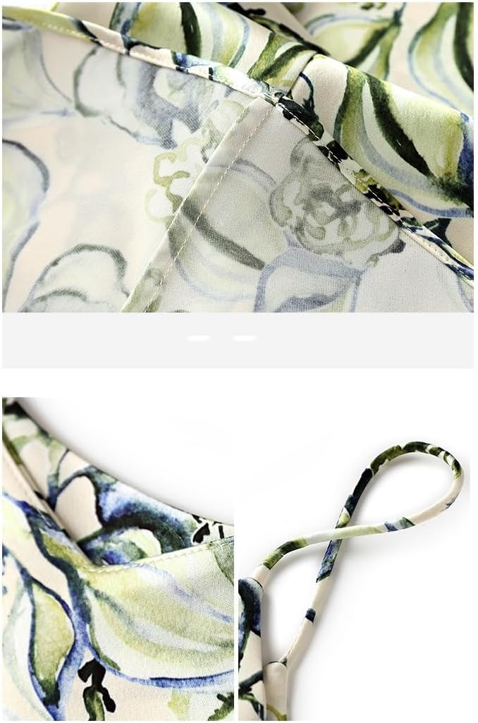 JSEIAJB Commuting Slimming and Slim Fitting Printed Camisole Dress for Ladies