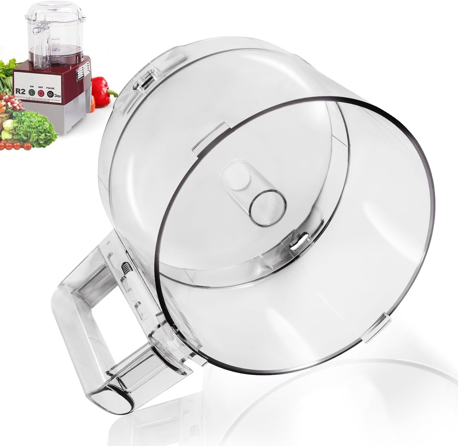 112203 Food Processor 3 Quart Clear Cutter Bowl, Fit for Robot Coupe R2B series #1-4 and R2N series #1-3