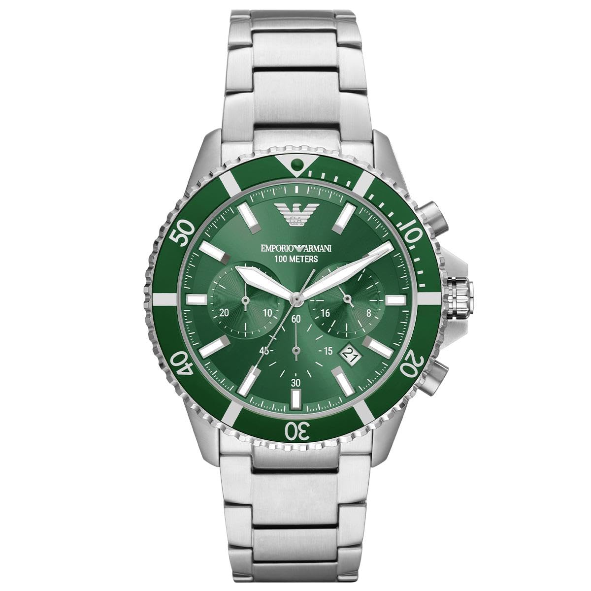 Emporio Armani Chronograph AR11500 – Quarzuhr, Edelstahlarmband, 10 Bar