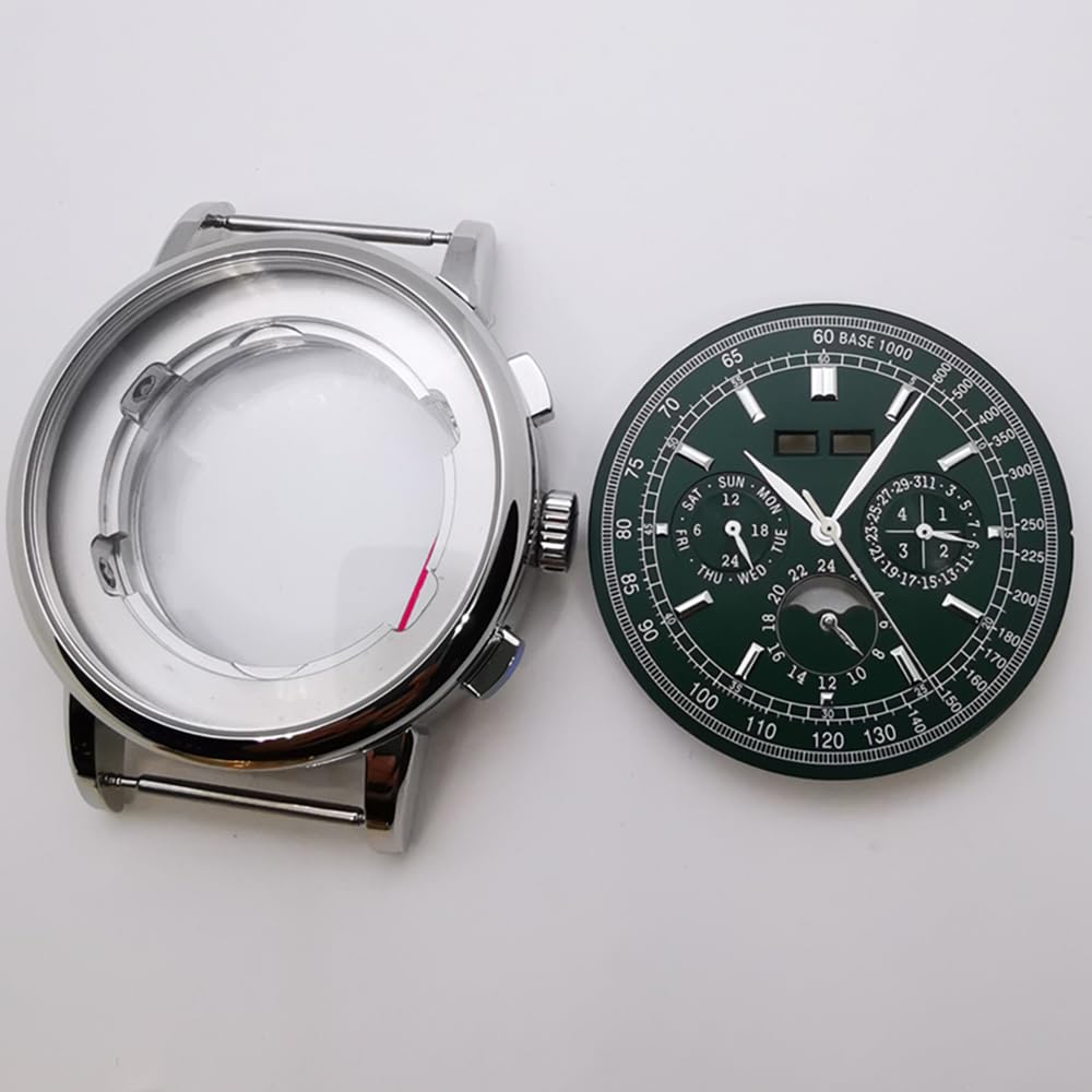 Pargues 42MM koperta zegarka ze stali nierdzewnej + tarcza + akcesoria do wskazówek pasujące mechanizmu ST1655