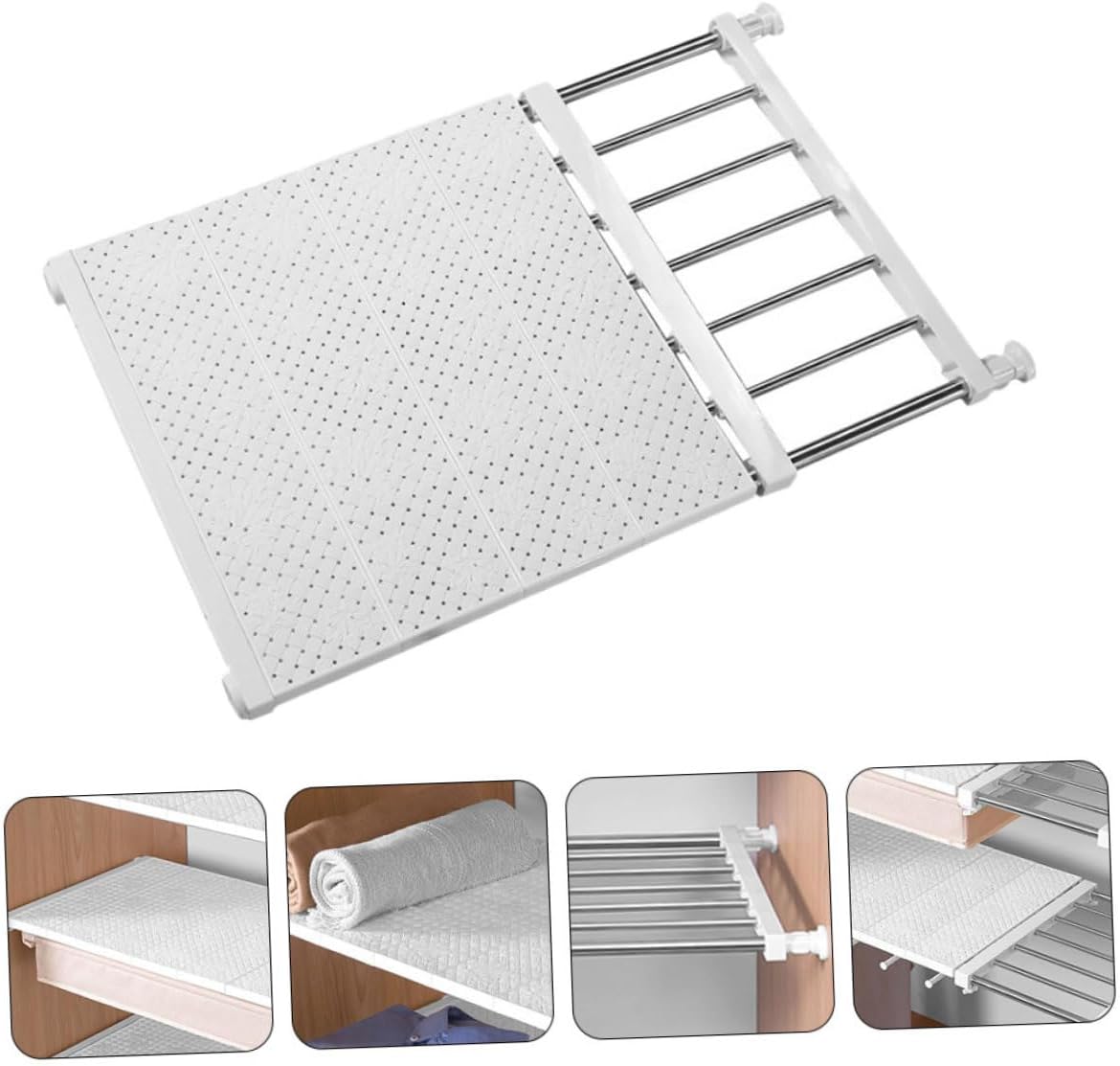 1pc Multi-function Closet Organizer Rack Expandable Clothing Storage Divider for Shelf Divider for Wardrobe Versatile Rack for Shoes and Clothing