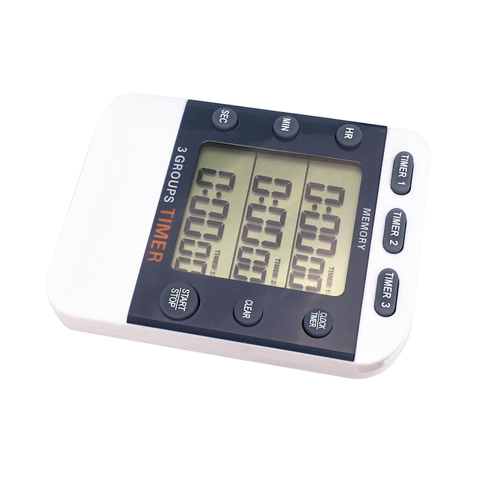Buxuaaaa Cooking Timer Large Display Timer 3 Channel Simultaneous Timing Count Up/Down Kitchen Cooking Training