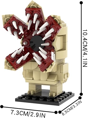 Miniatura 7 de MOOXI -MOC Demogorgon Brick Mini Headz - Juego de construcción de bloques de construcción lindos y creativos para niños, regalos para niños (170