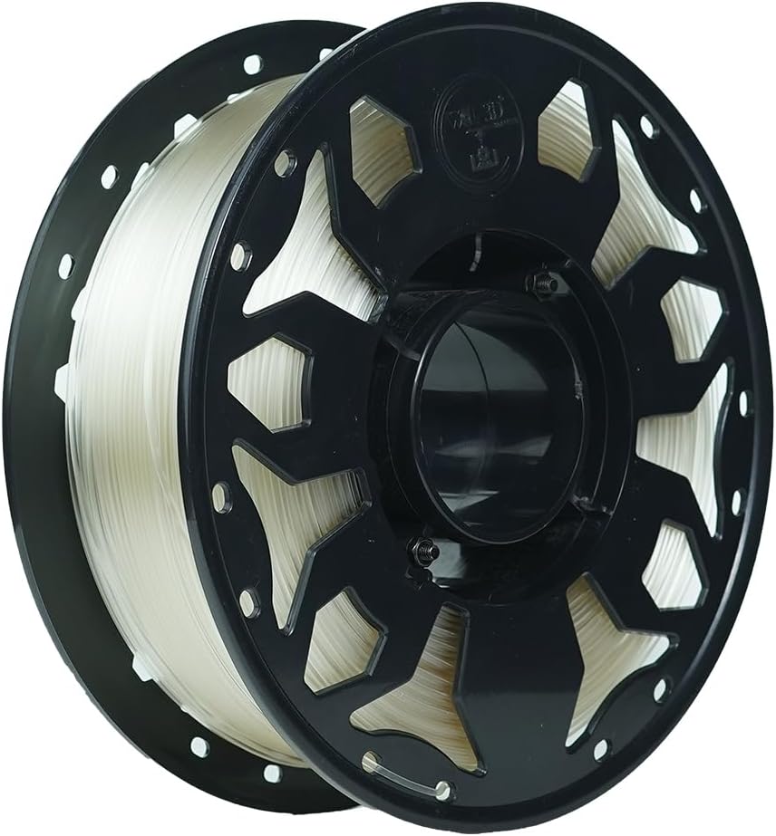 WOL3D PLA PRO+ (Crystal Clear) 3D Printer Filament Roll, 1kg Net Weight, Greater Flexibility, Eco-Friendly, Low Warping Output, 1.75mm Diameter ±0.02mm Accuracy, Ideal for DIY Makers.
