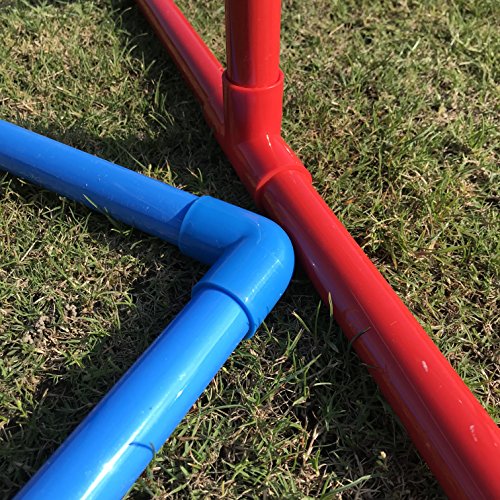 JAPER BEES Strong Ladder Ball Toss for Outdoor Lawn Game with Heavy Duty Pipes and 6 Real Golf Ball Bolas, Fasion Carrying Bag - Thumbnail 5