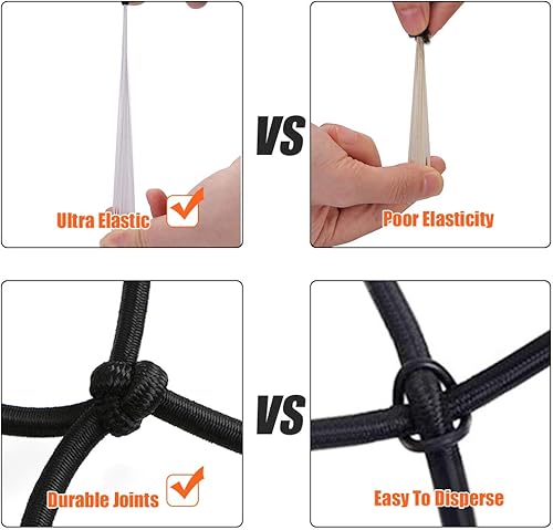 Miniatura 5 de CZC AUTO Red de Carga Elástica 4x6 Pies Red para Cama de Camioneta se Estira a 8x12 Pies para Pickup Remolque RV SUV Barco Red de Malla de 4