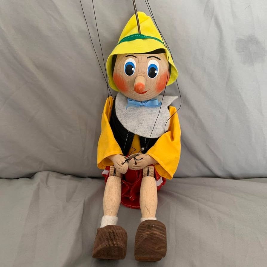 ピノキオ　操り人形 ディズニー ピノキオ マリオネット あやつり人形 布服ソフビ