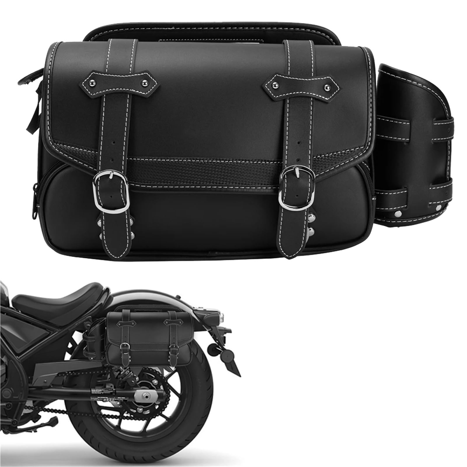 Bolsas Laterales para Motocicleta (9 L) Bolsa De Almacenamiento para Alforjas para Kawasaki W400 W650 W800 VN250 Eliminator 250V