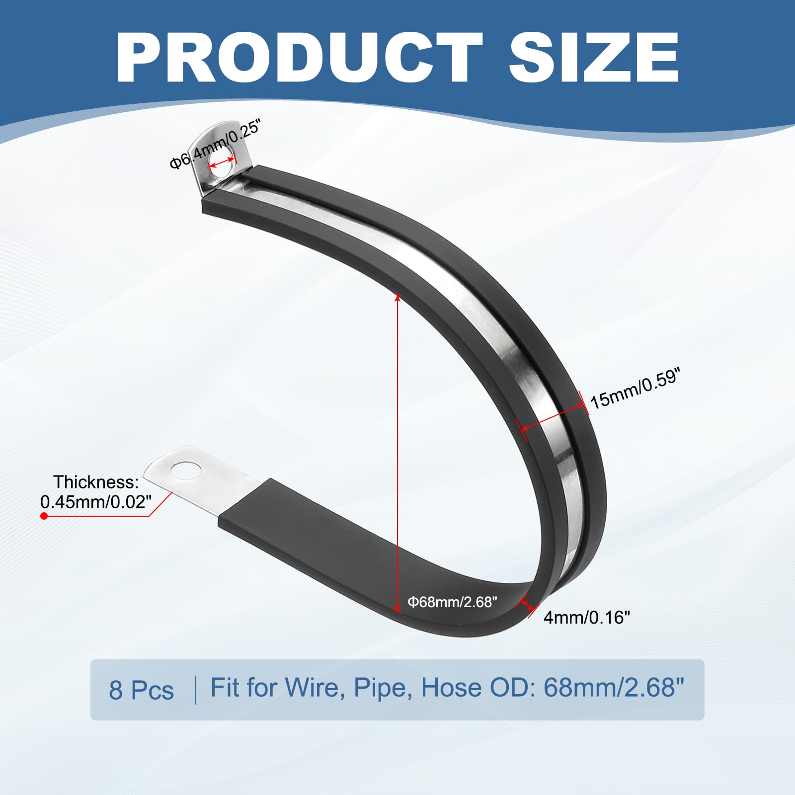 PATIKIL 2-11/16 Inch Cable Clamp - Image 2