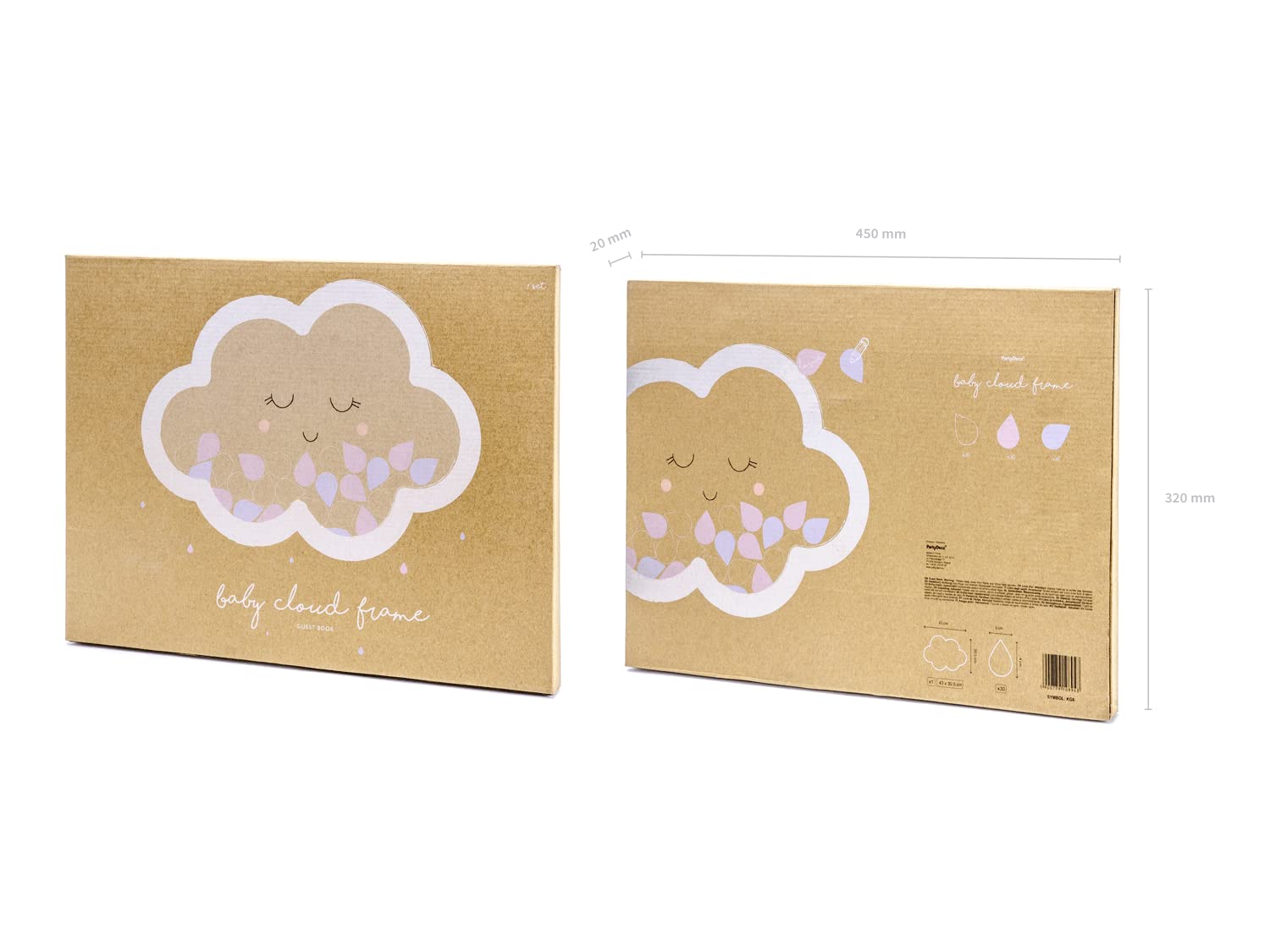 solefavours Luftballoonwelt - Marco de fotos con 30 gotas de madera, 30 x 38,5 cm aprox