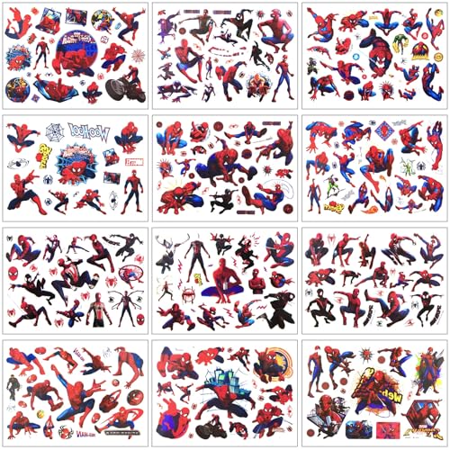 12 Blätter Tattoo Kinder, Wasserdichte...