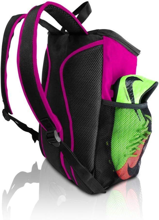 Soccer Backpack with Ball Holder Compartment - for Boys & Girls | Bag Fits All Soccer Equipment & Gym Gear (Black)