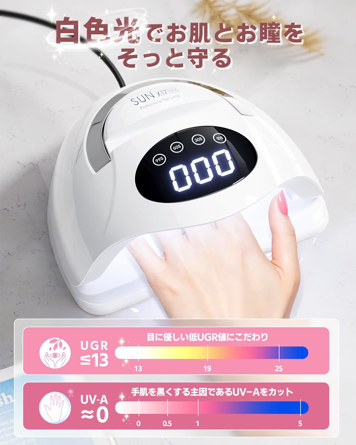 Amazon.co.jp: 【ジェルネイル ライト 2026業界初 3秒速乾】ネイル 