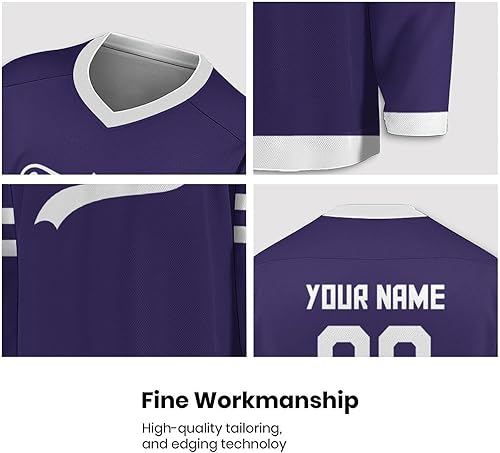 Miniatura 5 de Custom Hockey Jersey Personalized Color Shirts PrintedStitched Name and Number for Men Women Youth S-6XL