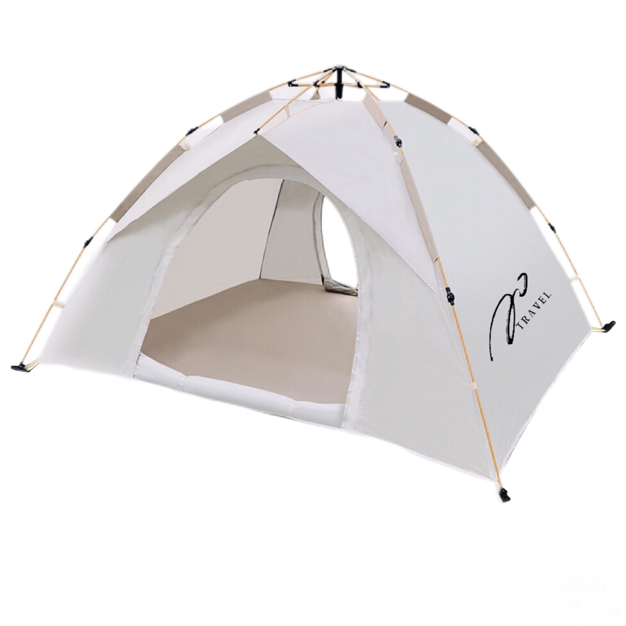 ワンタッチテント　3～5人用防水 UVカットカット　ベッジュホワイト Amazon.co.jp: TRAVEL ワンタッチテント 2人用 2.3kg超軽量 10秒設営