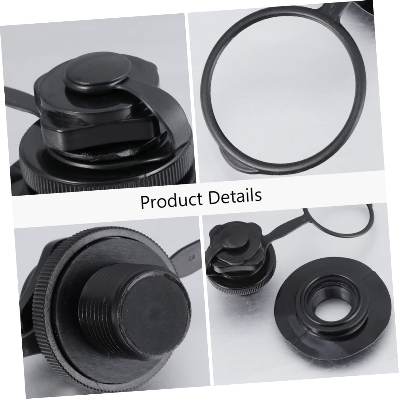 BESPORTBLE Ugello del Gas di Boston Valvola Aria Boston Sostituzione Valvola Boston Aria per Gommone Valvola per Gommone Valvola dell'Aria Gonfiabile Kayak Gonfiabili Barca da Pesca Black PVC